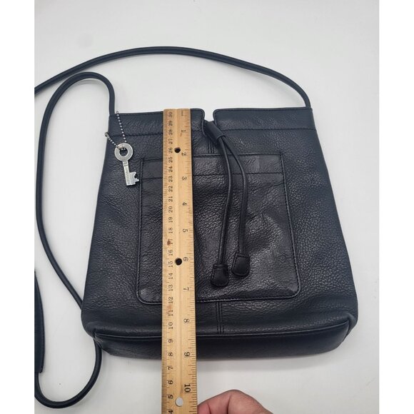 FOSSIL Black Leather Crossbody Purse Vintage Classic - Picture 7 of 12
